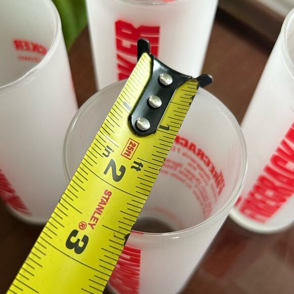 Set of 4 Vintage Libbey “The Firecracker” Frosted Glasses 6” Tall Retro Tumblers - Picture 9 of 10